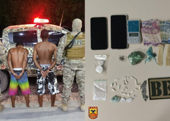 Polícia prende dupla suspeita de comercializar entorpecentes no interior do Piauí