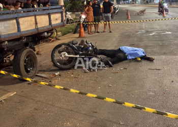 Homem morre após bater motocicleta contra caminhão na zona Norte de Teresina