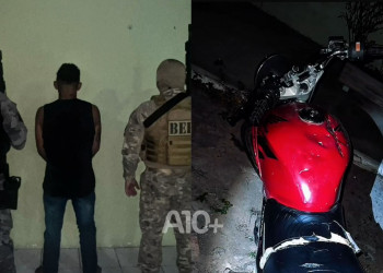 Homem é preso após ameaçar ex-companheira de morte e destruir sua motocicleta no Piauí; ainda resistiu à abordagem policial