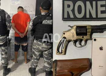 Homem tenta escapar da polícia correndo, se desfaz de arma de fogo, mas acaba preso em Teresina