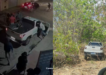 Quase 10 homens armados roubam caminhonete e celulares de família em Teresina; VÍDEO!