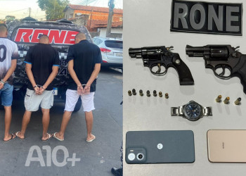 Adolescentes são apreendidos com armas de fogo em Teresina; um deles ainda tentou fugir da abordagem policial