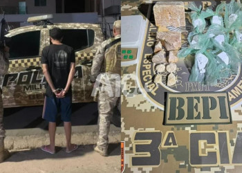 Polícia prende homem dentro de boca de fumo e apreende drogas no interior do Piauí
