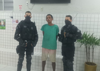 Homem é preso dentro de “casinha de brinquedo” com materiais furtados de camelô no litoral do Piauí