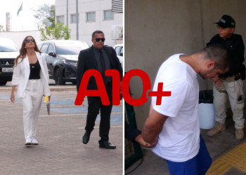 Tatiana Medeiros, namorado faccionado e outros réus chegam para último dia de audiência de instrução e julgamento em Teresina