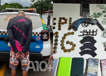 Polícia apreende adolescente com arma de fogo, drogas, dinheiro e celulares no interior do Piauí