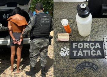 Mulher é presa por tráfico após denúncias sobre venda de drogas em residência conhecida por comércio ilegal no litoral do Piauí