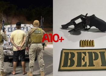 Suspeito de tentar matar rival é preso com arma de fogo, drogas e celulares roubados em Teresina