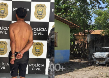Homem é preso por ameaçar companheira e familiares dela no Piauí; suspeito teve que ser contido pela polícia