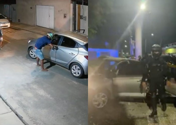 Dupla foge da polícia, avança sinais vermelhos, quase atropela motociclistas, mas é presa após perder controle de veículo em Teresina