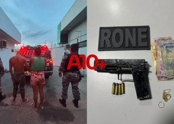 Polícia prende dupla suspeita de porte ilegal de arma de fogo na zona Sul de Teresina