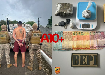 Suspeito de tráfico de drogas é preso pela polícia na zona Norte de Teresina