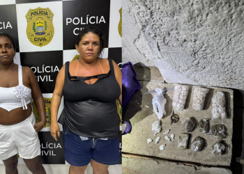 Mulheres são presas com mais de 600 porções de drogas no Centro de Teresina; parte do material estava escondida em compartimento de trailer