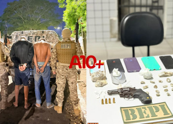 Polícia prende dupla com drogas e munições na zona Sul de Teresina; comparsas fugiram