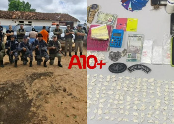 Dupla é presa com cocaína, motos, dinheiro e outros materiais durante operação no interior do Piauí