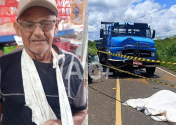 Colisão entre motocicleta e caminhão deixa idoso morto no Norte do Piauí