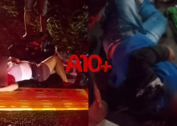 Colisão entre motocicletas deixa três pessoas gravemente feridas no interior do Piauí