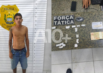 Polícia prende homem e apreende adolescente suspeitos de tráfico de drogas no litoral do Piauí