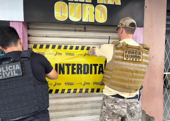 Operação Ouro Sujo interdita pela 2ª vez loja suspeita de receptação de ouro em Teresina