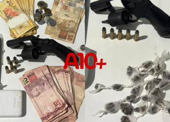 Polícia prende dupla armada e suspeita de tráfico de drogas no Norte do Piauí