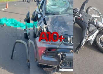 Motociclista morre após ser atropelado por carro de passeio próximo ao rodoanel na zona Sul de Teresina