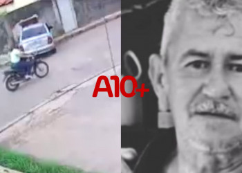 Câmeras de segurança registram momento em que motorista confunde pedais e mata ciclista prensado contra muro no Piauí