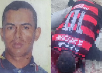 Homem parte pra cima de PM com facão e acaba morto a tiros no Piauí; número escrito em areia ao lado do corpo era da polícia