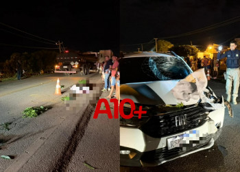 Idosa morre após ser atropelada por carro perto de casa no interior do Piauí; motorista fugiu após acidente