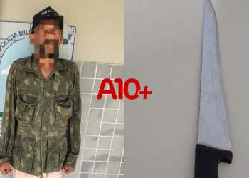 Homem é preso após ameaçar mãe e a irmã com faca no Piauí; já possui histórico de violência doméstica