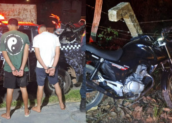 Dupla tenta fugir da polícia, bate em cerca de arame e acaba presa no Piauí