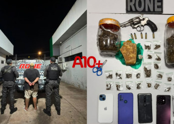 Mulher é presa com arma de fogo e drogas dentro de kitnet em Teresina; alegou que arma seria para defesa pessoal