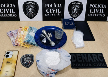 Suspeito de tráfico de drogas é preso com cocaína durante operação da Polícia Civil em Timon, no Maranhão