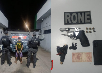 Homem é preso com arma de fogo e drogas durante abordagem policial na zona Norte de Teresina