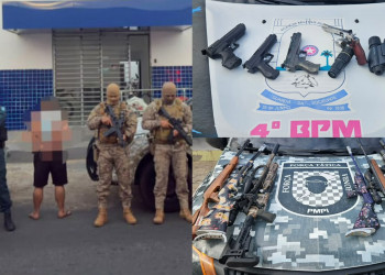 Operação integrada apreende armas e prende suspeito em flagrante no interior do Piauí