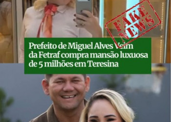 Família do Prefeito de Miguel Alves é novamente vítima de fake news e Naiana Leal vai levar o caso à Justiça