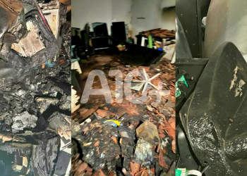 Incêndio de grandes proporções deixa loja de celulares parcialmente destruída no interior do Piauí