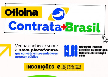 Prefeitura de Canto do Buriti realiza oficina da plataforma Contrata + Brasil, que conecta empreendedores ao poder público