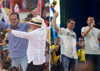 Lula e Flávio Bolsonaro lançam aliados no Rio e defendem medidas contra facções