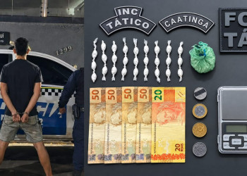 Homem é preso com cocaína, balança de precisão e dinheiro no interior do Piauí