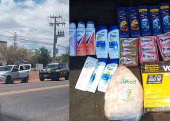 Homem é preso com picanha e outros produtos que teriam sido furtados de comércio no Piauí