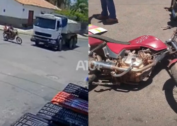 Menino de 10 anos morre após moto em que estava bater contra caçamba no Piauí