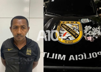Homem tenta fugir e se desfazer de drogas, mas é preso pela Força Tática em Timon