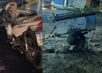Mulher morre atingida por reboque que se desprendeu de moto no litoral do Piauí; piloto fugiu sem prestar socorro