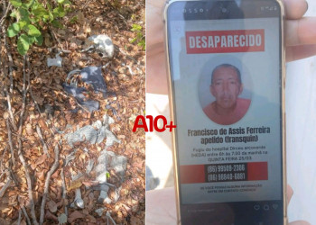Ossada humana é encontrada em Parnaíba, e mulher reconhece roupas e pulseira do tio desaparecido