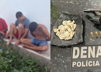 Três suspeitos de tráfico são presos com armas e drogas em Altos, no Piauí