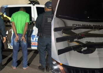 Suspeito de agredir duas pessoas é preso no Piauí; três espingardas foram apreendidas na residência dele