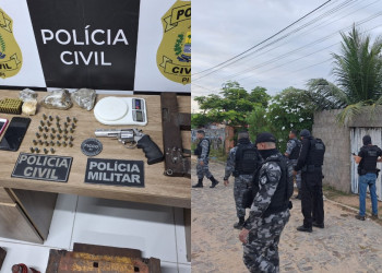 Operação mira faccionados do PCC no litoral do Piauí; 2 são presos e submetralhadora é apreendida