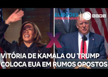 Vitória de Kamala Harris ou Donald Trump coloca EUA em rumos opostos