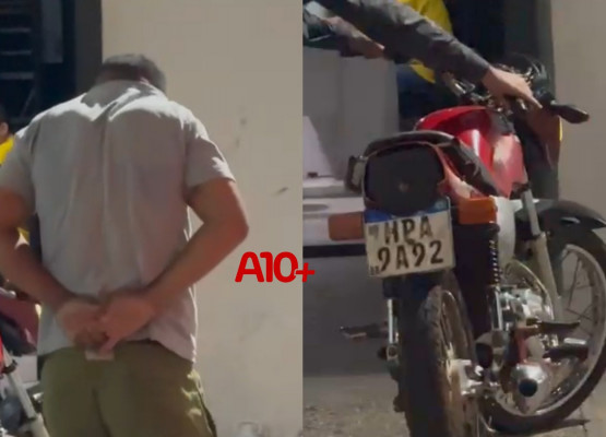 Homem é conduzido após ser flagrado com moto adulterada em Teresina; suspeito diz que comprou veículo por R$ 5 mil pela internet