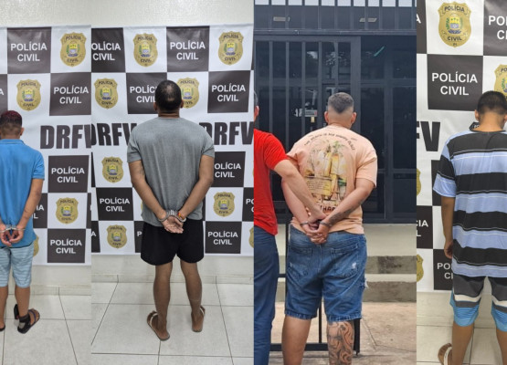 Polícia prende 4 suspeitos de envolvimento em roubos e furtos de veículos em Teresina
